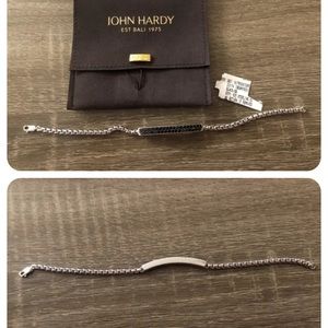 EFFY Men's Collection 925 Sterling 8" Silver Black Spinel Curb Link ID Bracelet